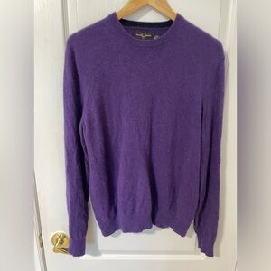 Black Brown 1826 | Purple 100% cashmere crew neck sweater